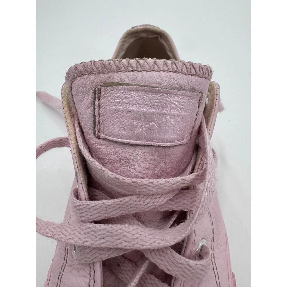 Converse Youth Pink Leather Chuck Taylor Low-Top Sneakers US 3 / EU 35 Lace-Up R